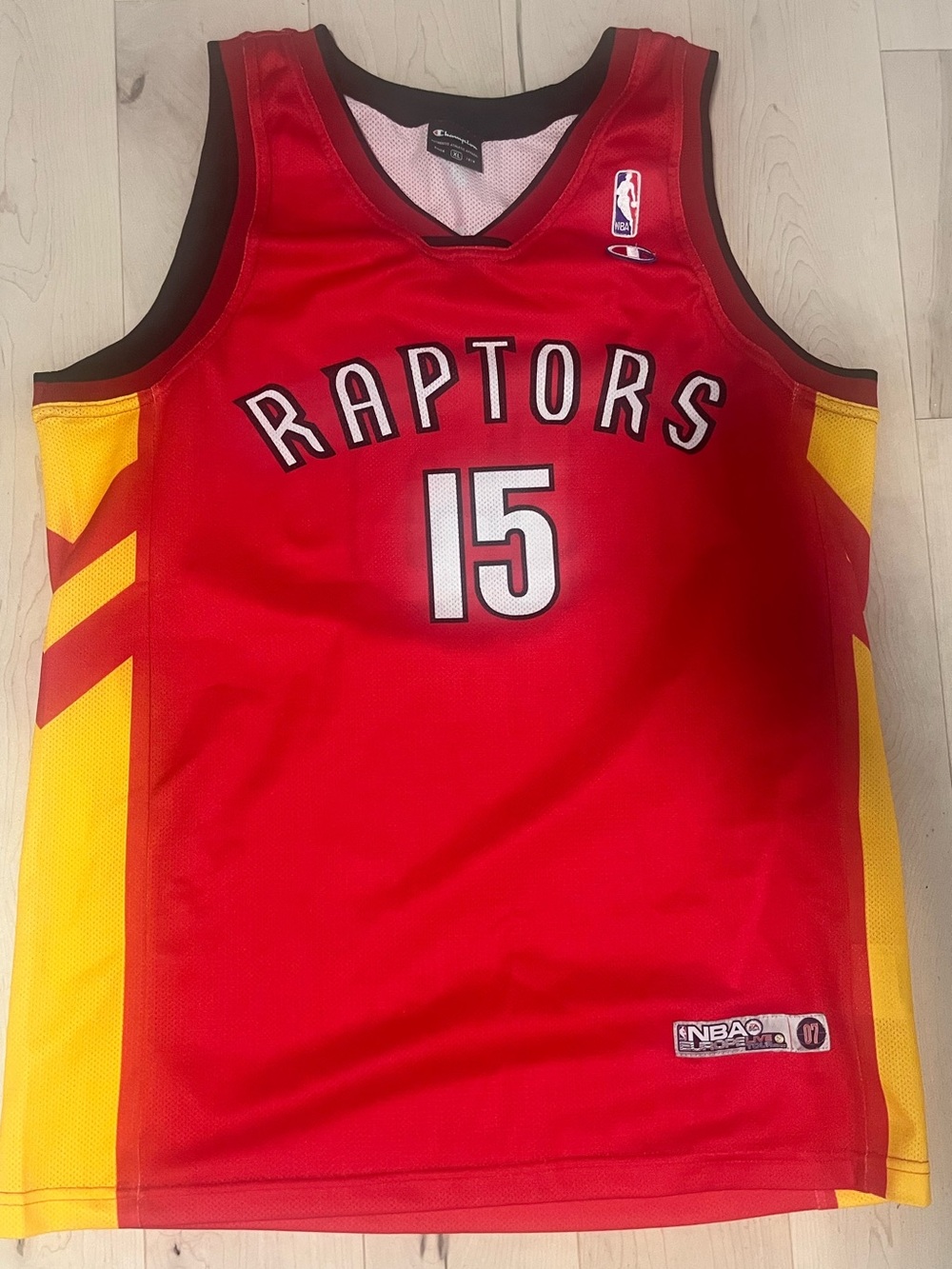 Toronto Raptors 2007 Europe Live Spain Jersey #15 Jorge Garbajosa (Size XL)